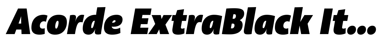 Acorde ExtraBlack Italic